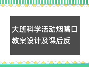 大班科學(xué)活動(dòng)煙嘴口教案設(shè)計(jì)及課后反思：有趣的泡泡