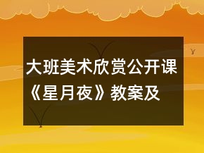 大班美術(shù)欣賞公開課《星月夜》教案及教學活動反思
