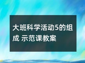 大班科學活動（5的組成） 示范課教案