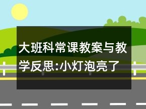 大班科常課教案與教學(xué)反思:小燈泡亮了