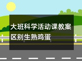 大班科學(xué)活動(dòng)課教案“區(qū)別生、熟雞蛋”