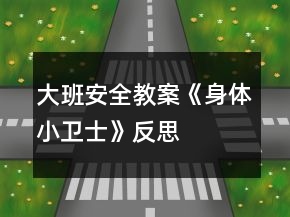 大班安全教案《身體小衛(wèi)士》反思