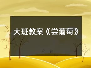 大班教案《嘗葡萄》