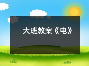 大班教案《電》