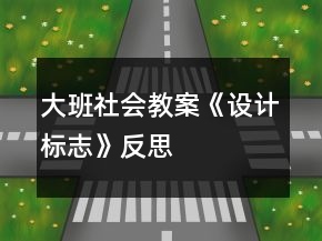 大班社會教案《設計標志》反思