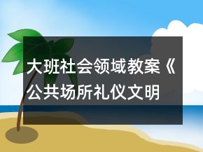 大班社會領域教案《公共場所禮儀文明購物》反思