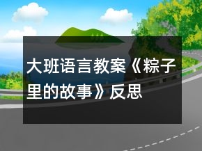 大班語(yǔ)言教案《粽子里的故事》反思
