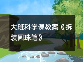 大班科學課教案《拆裝圓珠筆》