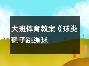 大班體育教案《球類、毽子、跳繩、球拍》反思