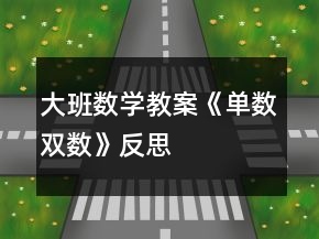 大班數(shù)學(xué)教案《單數(shù)、雙數(shù)》反思
