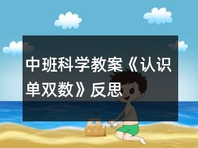 中班科學教案《認識單雙數(shù)》反思