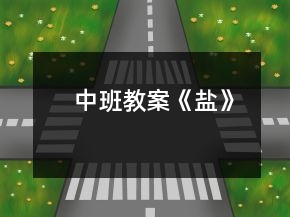 中班教案《鹽》