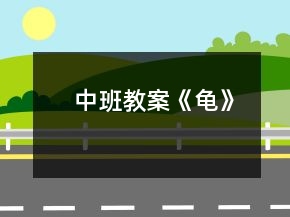 中班教案《龜》