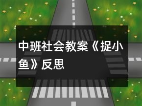 中班社會教案《捉小魚》反思