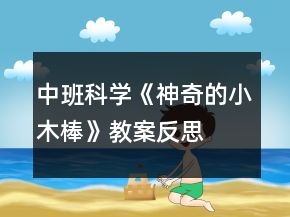 中班科學《神奇的小木棒》教案反思