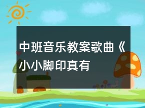 中班音樂教案——歌曲《小小腳印真有趣》