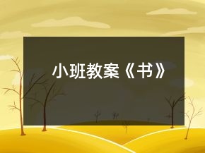小班教案《書》