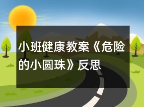 小班健康教案《危險(xiǎn)的小圓珠》反思