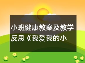 小班健康教案及教學(xué)反思《我愛我的小臉》