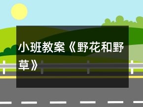小班教案《野花和野草》