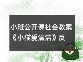 小班公開課社會(huì)教案《小貓愛清潔》反思
