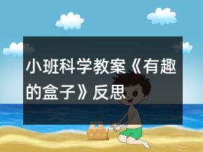 小班科學(xué)教案《有趣的盒子》反思