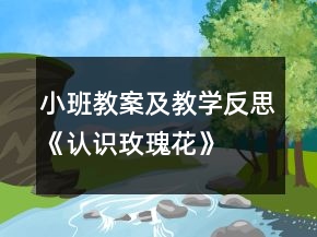 小班教案及教學(xué)反思《認(rèn)識(shí)玫瑰花》