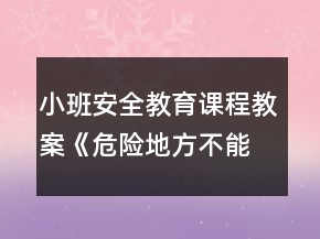 小班安全教育課程教案《危險(xiǎn)地方不能玩》反思