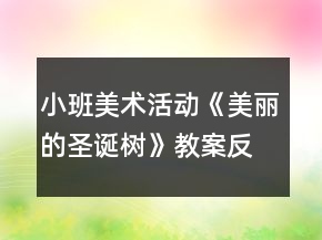 小班美術活動《美麗的圣誕樹》教案反思
