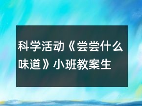 科學活動《嘗嘗什么味道》小班教案生日活動反思