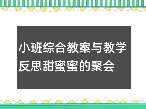 小班綜合教案與教學(xué)反思：甜蜜蜜的聚會(huì) （教學(xué)案例）