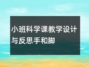 小班科學(xué)課教學(xué)設(shè)計(jì)與反思——手和腳