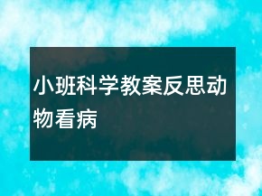 小班科學(xué)教案反思動(dòng)物看病
