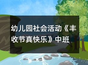 幼兒園社會活動《豐收節(jié)真快樂》中班教案反思