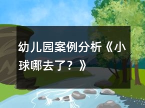幼兒園案例分析《小球哪去了？》