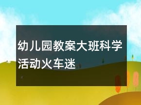 幼兒園教案大班科學(xué)活動：火車迷