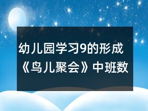 幼兒園學(xué)習(xí)9的形成《鳥(niǎo)兒聚會(huì)》中班數(shù)學(xué)教案反思