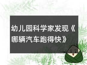 幼兒園科學(xué)家發(fā)現(xiàn)《哪輛汽車跑得快》中班區(qū)域教案反思