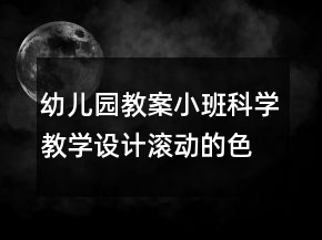 幼兒園教案小班科學(xué)教學(xué)設(shè)計(jì)：滾動(dòng)的色彩反思