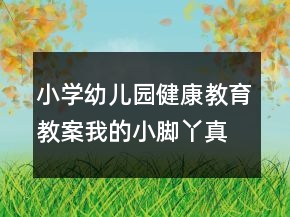 小學(xué)幼兒園健康教育教案：我的小腳丫真可愛(ài)