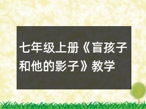 七年級(jí)上冊(cè)《盲孩子和他的影子》教學(xué)設(shè)計(jì)一等獎(jiǎng)
