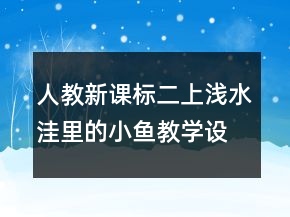 人教新課標(biāo)二上：淺水洼里的小魚(yú)教學(xué)設(shè)計(jì)一等獎(jiǎng)