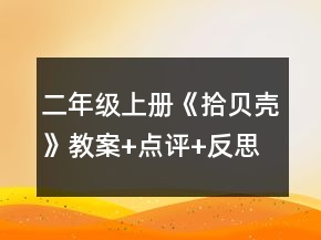 二年級上冊《拾貝殼》教案+點評+反思一等獎