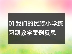 01我們的民族小學練習題教學案例反思一等獎