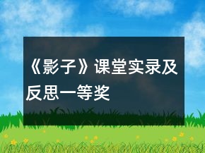 《影子》課堂實(shí)錄及反思一等獎(jiǎng)