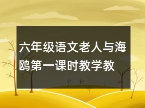 六年級(jí)語文老人與海鷗第一課時(shí)教學(xué)教案一等獎(jiǎng)