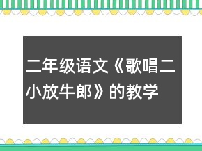 二年級語文《歌唱二小放牛郎》的教學(xué)設(shè)計(jì)一等獎(jiǎng)