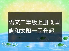 語文二年級(jí)上冊(cè)《國(guó)旗和太陽一同升起》的教案一等獎(jiǎng)