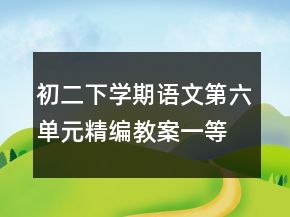 初二下學(xué)期語文第六單元精編教案一等獎