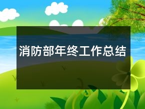 消防部年終工作總結(jié)